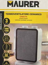 Termoventilatore Ceramico Cabuya 1000-1500W 2 Temp. Termos. Regolabile Rotante