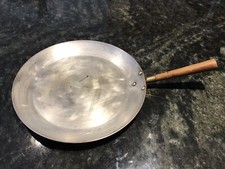 Splendida Padella Crepe Vintage Francia 12" in Rame, Interno in Acciaio Inox