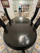 tavolo ARATA ISOZAKY completo di 6 sedie MARLYN in legno di quercia ebanizzato 