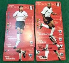 7 CARD SUBBUTEO TRADING GAME 2002/03 FULHAM SAHA MELVILLE  PREMIER LEAGUE 