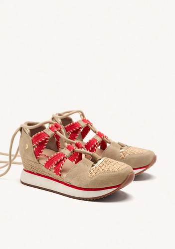 Sneakers pelle con zeppa - zeppa, e
