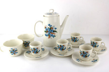 Set Servizio da Caffè 5 Tazzine 2 tazze da Tè Caffettiera Porcellana ROYALMATIC