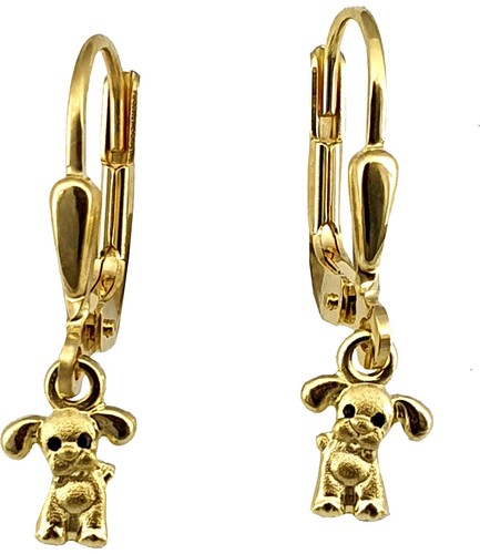 Orecchini cane oro 333 per - oro,