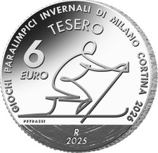 6 EURO ONCIA IN ARGENTO OLIMPIADI INVERNALI - TESERO
