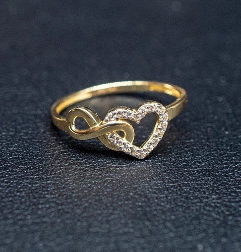 Anello cuore infinito placcato - anello,