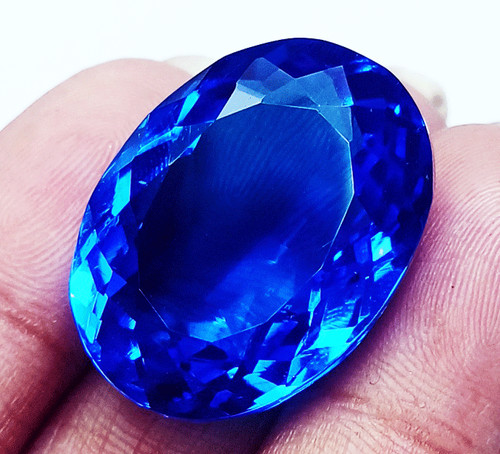 Topazio blu ovale - topazio,