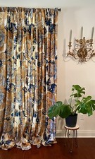 Coppia di tende floreali