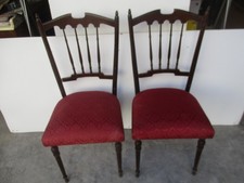 COPPIA SEDIE LEGNO LACCATE