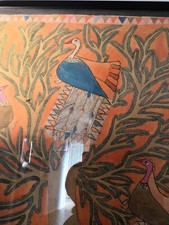 stampa a colori in stile indiano con cornice e vetro