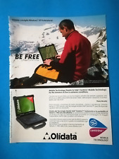 RITAGLIO DI GIORNALE CLIPPING PUBBLICITA' NOTEBOOK OLIDATA DA COLLEZIONE - (141)