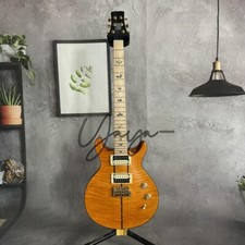 NUOVO Orange Santana Retro PRS Chitarra Elettrica Acero Tastiera Tremolo HH Pickups