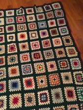 Coperta fatta a mano della nonna plaid, letto, crochet ,uncinetto, lana vintage