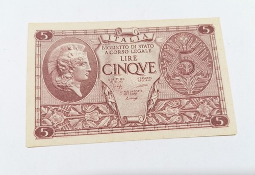 Banconote antiche 5 lire - -,