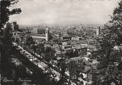Brescia cartolina panorama - cartolina,