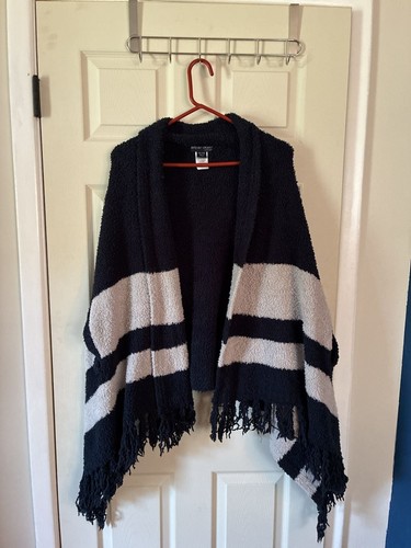 Poncho cardigan con frange - , a