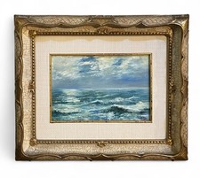 Dipinto a olio su tavola, XX secolo, paesaggio, marina