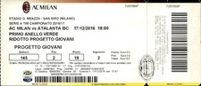 Biglietto stadio AC Milan vs
