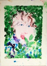 Giuseppe Desiato artista - Opera unica carta su tavola - cm 99 x 75 - Anno 1989