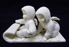 Dipartimento 56 Nevi Neve Babies "2 Angeli su slittino"