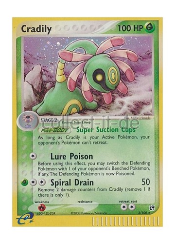 Pokemon 100 cradily ex - 3/100,
