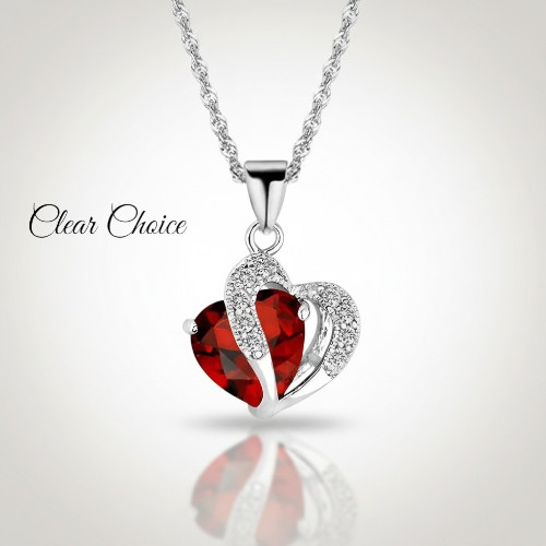 Collana donna doppio cuore