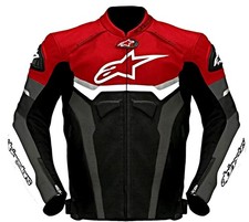Giacca Moto Alpinestar Moto Pelle Street Racing Bikers Jacket