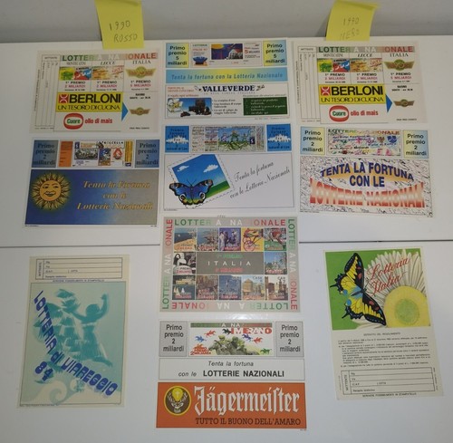 Cartoline biglietti lotteria - cartoline,