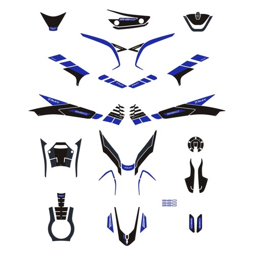 Kit adesivi blu protezioni - adesivi,