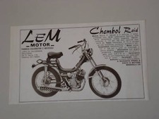 advertising Pubblicità 1976 LEM MOTOR CHEBOL RAID