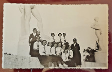 foto d'epoca gruppo donne ventennio gita roma scuola pescara 1936