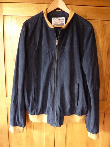 Giacca uomo blu - , scamosciata