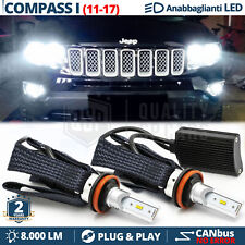Kit LED H11 CANbus per JEEP COMPASS 1 11-17 Luci ANABBAGLIANTI Bianche 6500K
