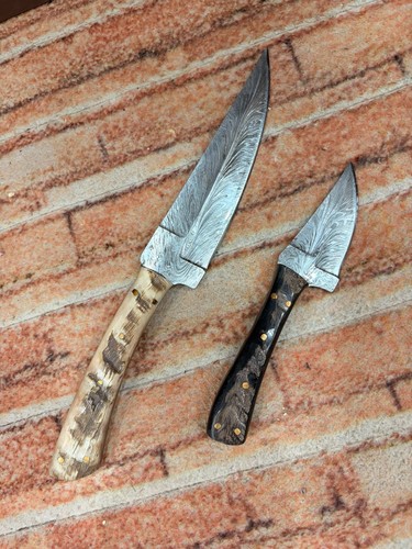 Coltello damasco piuma fatto - damasco,