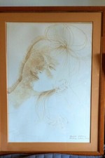 EMILIO GRECO - rarissimo doppio disegno a pennarello 1962