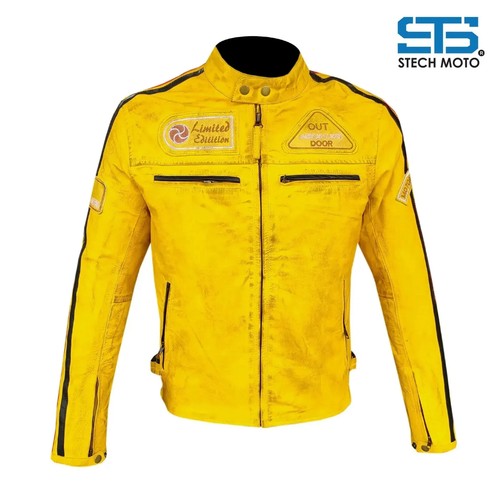 Giacca moto pelle - ,