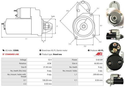 Per avviatore auto s3086 - per,