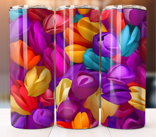 Bicchiere tulipani fiori - tulipani,