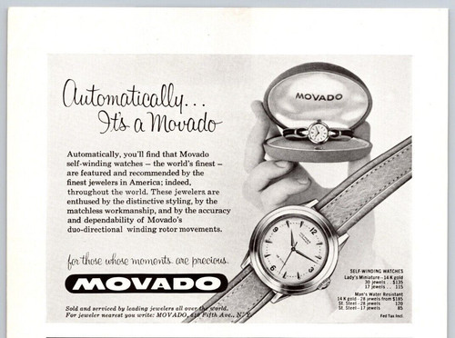 Orologio movado 1956 stampa - orologio,