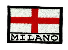 Patch Toppa Ricamata Bandiera Milan Italia Termoadesivo Zaino Borsa A da Spalla