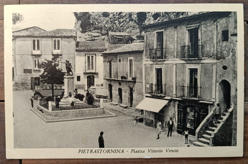 1955 pietrastornina piazza - pietrastornina,