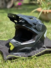 Casco UFO ECHUS 2023 Nero Giallo fluo Moto cross Enduro Motard Quad ATV HE167 mx