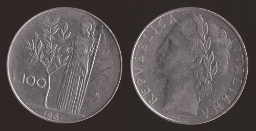 100 lire 1961 minerva - 100,