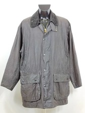 RARO Giacca Barbour Border Nero C58/147 cm XL - SAMPLE Black Wax Border Coat ...