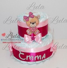 Torta Pannolini Cartoons, personaggio personalizzabile nascita battesimo shower