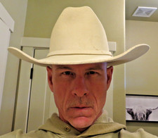 Resistol 3X Beaver Self Conforming Western Cowboy Hat Silver/White size 7  1/8