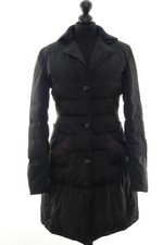 KEJO Giacca Da Donna In Piuma Taglia 36 Nera Unita Calda Mezza Lunga Foderata