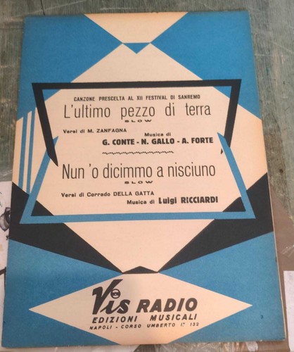 Spartito ultimo pezzo di - spartito, l'ultimo