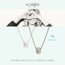 N 2 collane in argento  AMEN