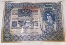 Banconota 1000 Kronen 1902 Austro-Ungariche Vienna