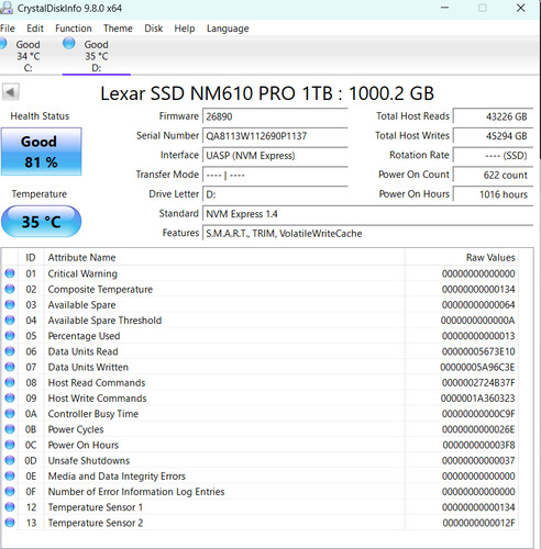 Ssd lexar nm610 pro - lexar, m.2